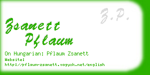 zsanett pflaum business card